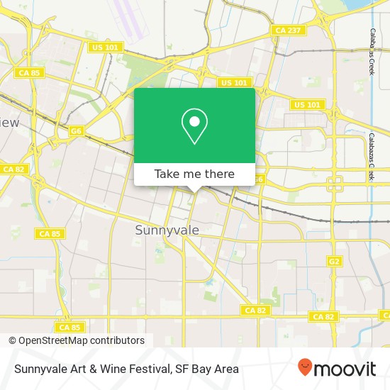 Sunnyvale Art & Wine Festival map