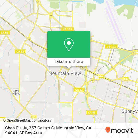 Mapa de Chao-Fu Liu, 357 Castro St Mountain View, CA 94041