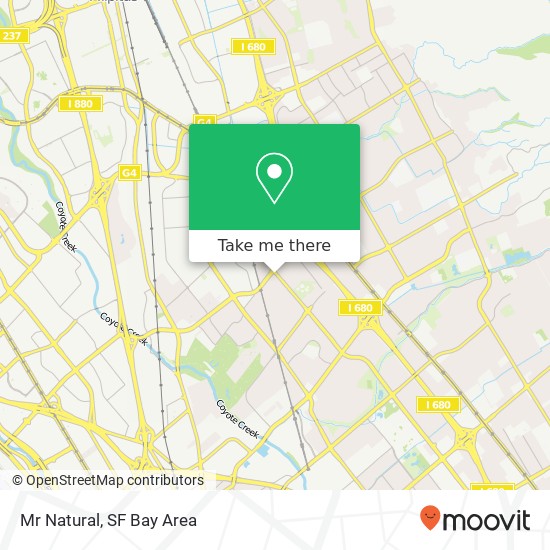 Mapa de Mr Natural, 1599 Flickinger Ave San Jose, CA 95131