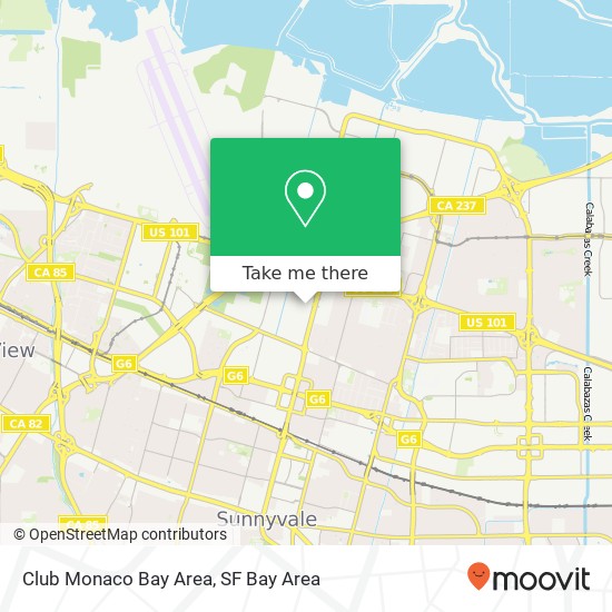 Club Monaco Bay Area map