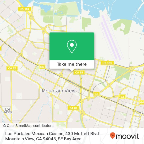 Los Portales Mexican Cuisine, 430 Moffett Blvd Mountain View, CA 94043 map