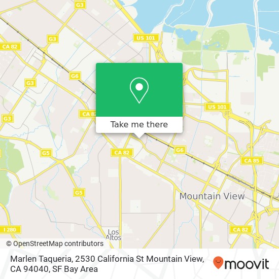 Marlen Taqueria, 2530 California St Mountain View, CA 94040 map