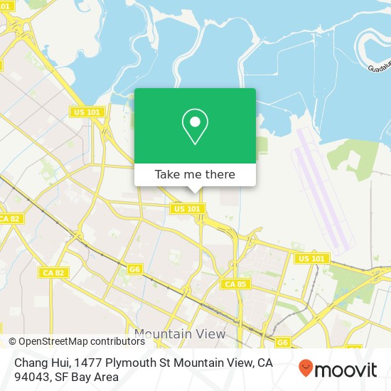 Mapa de Chang Hui, 1477 Plymouth St Mountain View, CA 94043