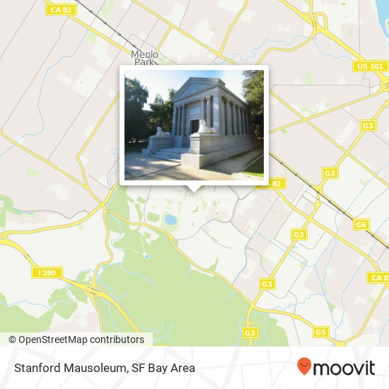 Stanford Mausoleum map