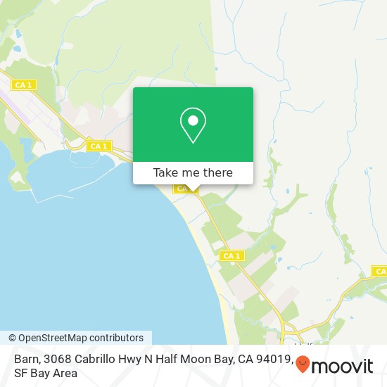 Mapa de Barn, 3068 Cabrillo Hwy N Half Moon Bay, CA 94019