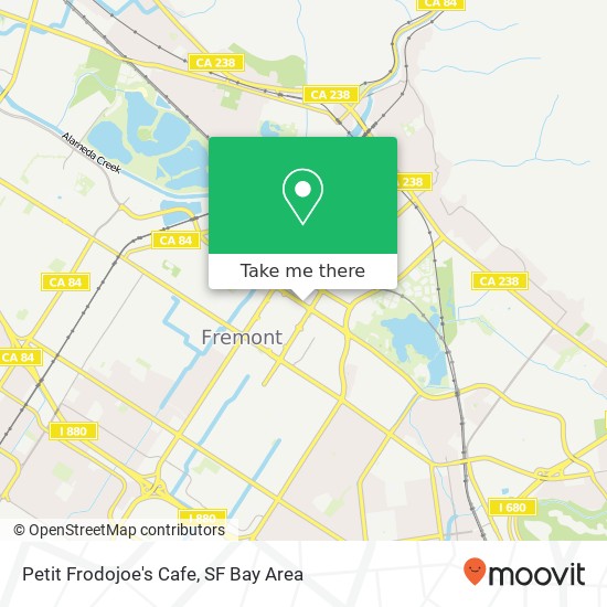 Mapa de Petit Frodojoe's Cafe, 39286 Paseo Padre Pkwy Fremont, CA 94538