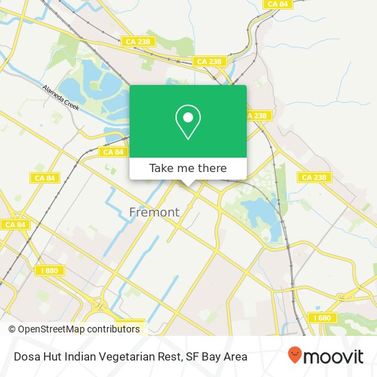 Mapa de Dosa Hut Indian Vegetarian Rest, 39180 Paseo Padre Pkwy Fremont, CA 94538