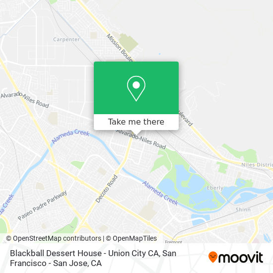 Mapa de Blackball Dessert House - Union City CA