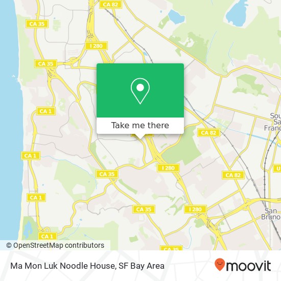 Mapa de Ma Mon Luk Noodle House, 2025 Gellert Blvd Daly City, CA 94015