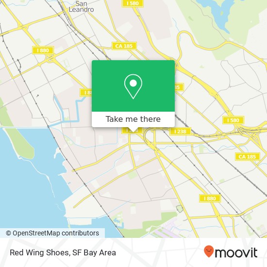 Mapa de Red Wing Shoes, 699 Lewelling Blvd San Leandro, CA 94579