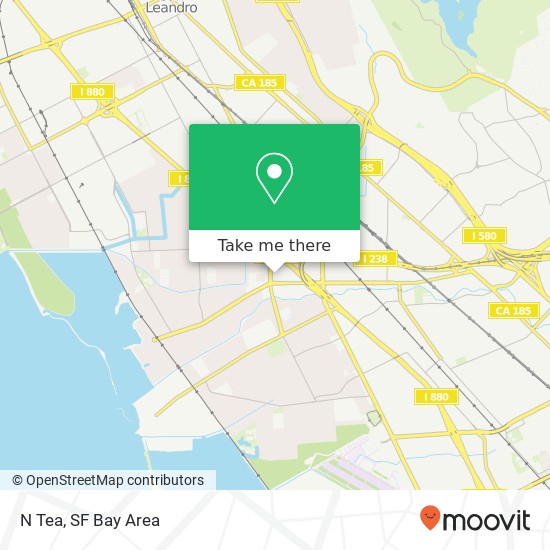 Mapa de N Tea, 699 Lewelling Blvd San Leandro, CA 94579