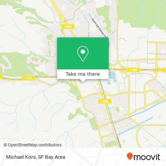 Mapa de Michael Kors, 1 Stoneridge Mall Rd Pleasanton, CA 94588
