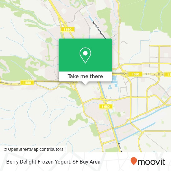 Mapa de Berry Delight Frozen Yogurt, 1068 Stoneridge Mall Rd Pleasanton, CA 94588