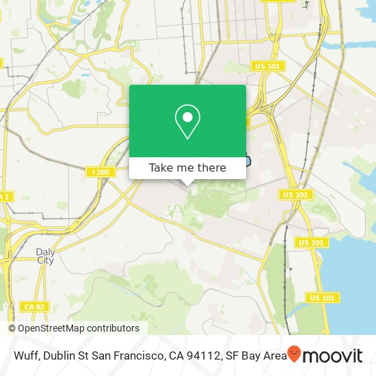 Mapa de Wuff, Dublin St San Francisco, CA 94112