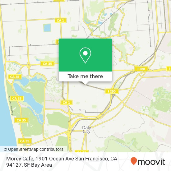 Morey Cafe, 1901 Ocean Ave San Francisco, CA 94127 map