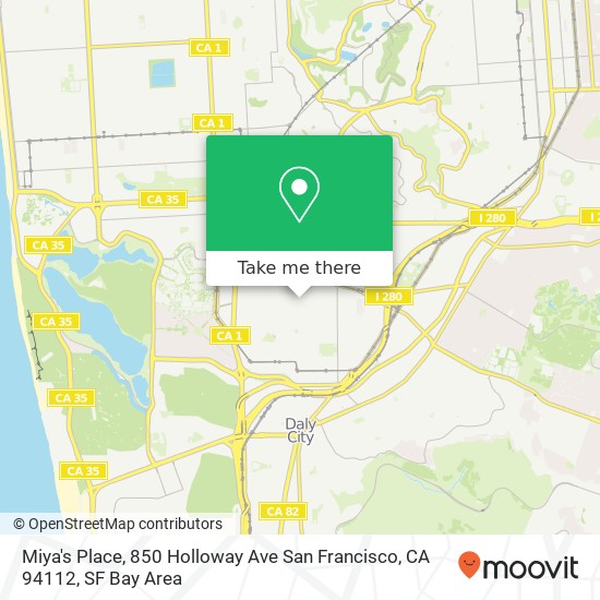 Miya's Place, 850 Holloway Ave San Francisco, CA 94112 map