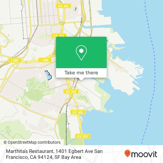 Marthita's Restaurant, 1401 Egbert Ave San Francisco, CA 94124 map