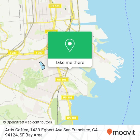 Artis Coffee, 1439 Egbert Ave San Francisco, CA 94124 map