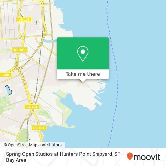 Mapa de Spring Open Studios at Hunters Point Shipyard