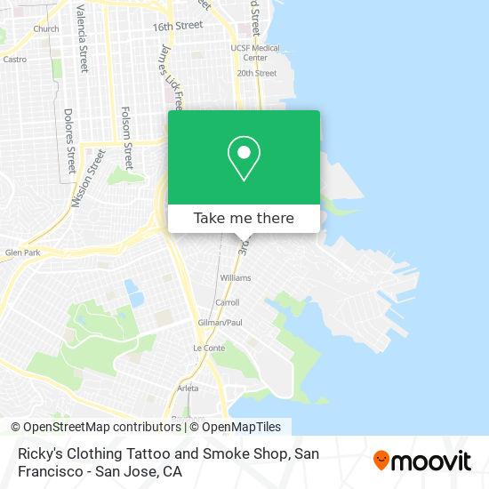 Mapa de Ricky's Clothing Tattoo and Smoke Shop
