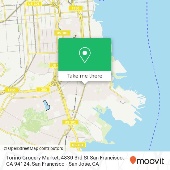 Torino Grocery Market, 4830 3rd St San Francisco, CA 94124 map