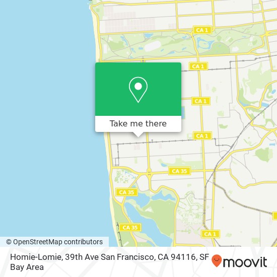 Homie-Lomie, 39th Ave San Francisco, CA 94116 map