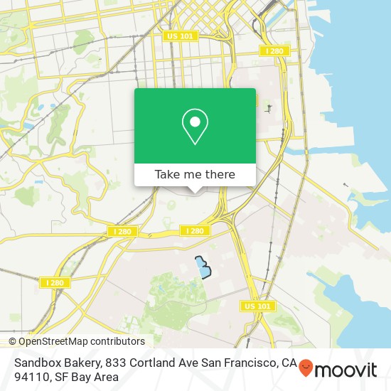 Sandbox Bakery, 833 Cortland Ave San Francisco, CA 94110 map