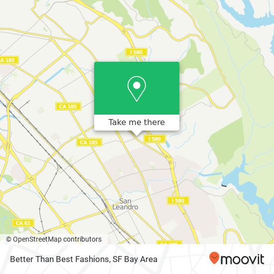 Mapa de Better Than Best Fashions, 2617 106th Ave Oakland, CA 94605