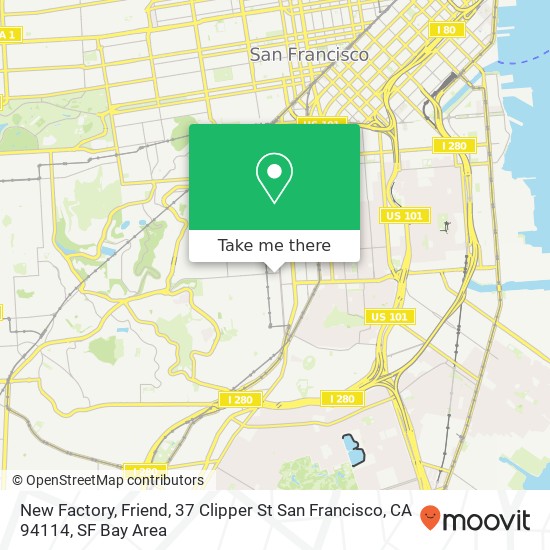 New Factory, Friend, 37 Clipper St San Francisco, CA 94114 map