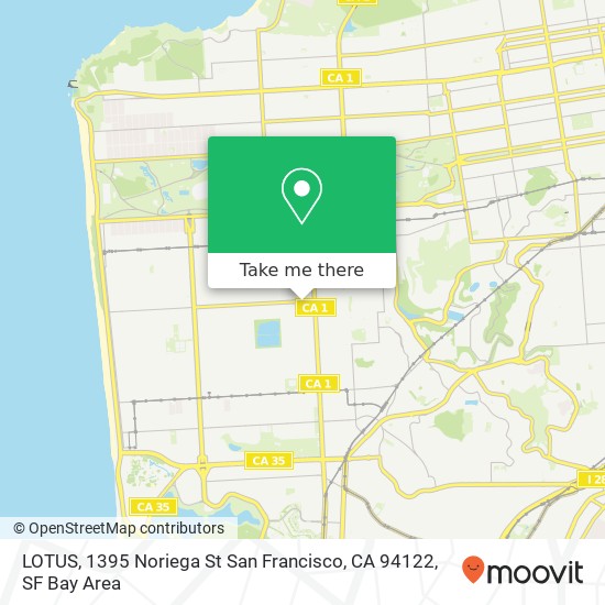 Mapa de LOTUS, 1395 Noriega St San Francisco, CA 94122