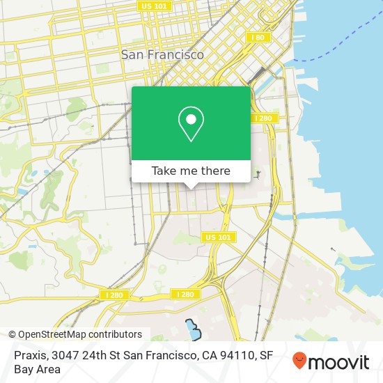 Mapa de Praxis, 3047 24th St San Francisco, CA 94110