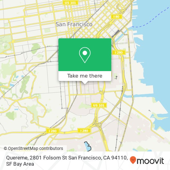 Mapa de Quereme, 2801 Folsom St San Francisco, CA 94110