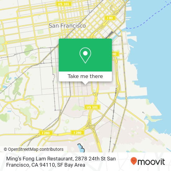 Ming's Fong Lam Restaurant, 2878 24th St San Francisco, CA 94110 map