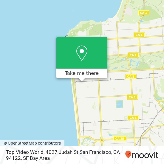 Top Video World, 4027 Judah St San Francisco, CA 94122 map