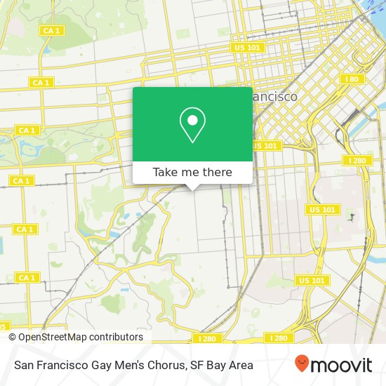 San Francisco Gay Men's Chorus map