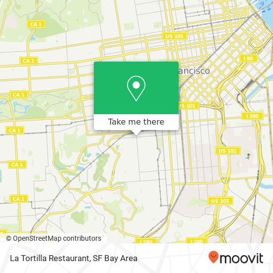 Mapa de La Tortilla Restaurant