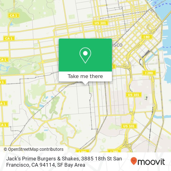 Jack's Prime Burgers & Shakes, 3885 18th St San Francisco, CA 94114 map