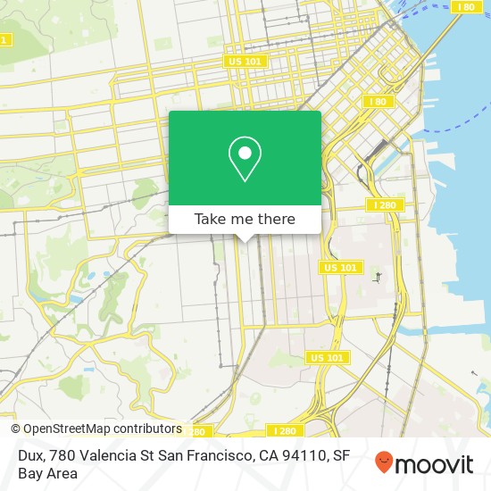 Mapa de Dux, 780 Valencia St San Francisco, CA 94110