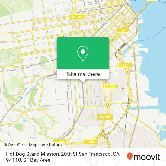 Hot Dog Stand Mission, 20th St San Francisco, CA 94110 map