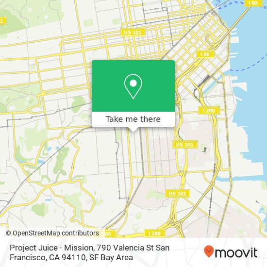 Project Juice - Mission, 790 Valencia St San Francisco, CA 94110 map