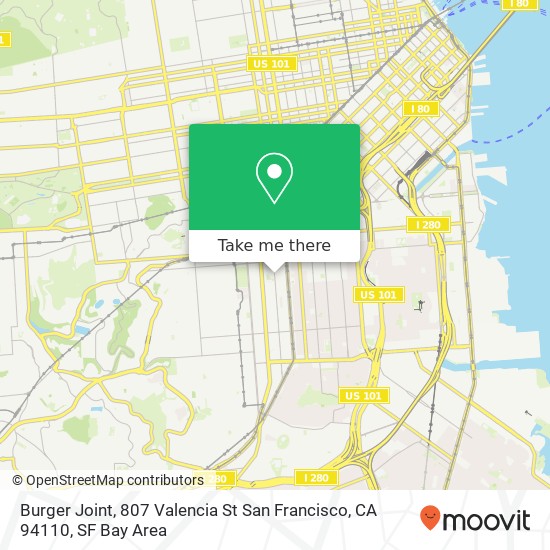Burger Joint, 807 Valencia St San Francisco, CA 94110 map
