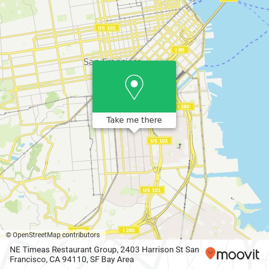 NE Timeas Restaurant Group, 2403 Harrison St San Francisco, CA 94110 map