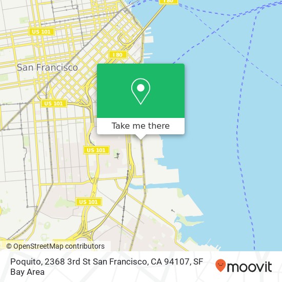 Mapa de Poquito, 2368 3rd St San Francisco, CA 94107