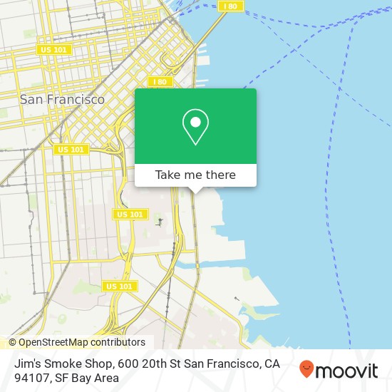 Jim's Smoke Shop, 600 20th St San Francisco, CA 94107 map