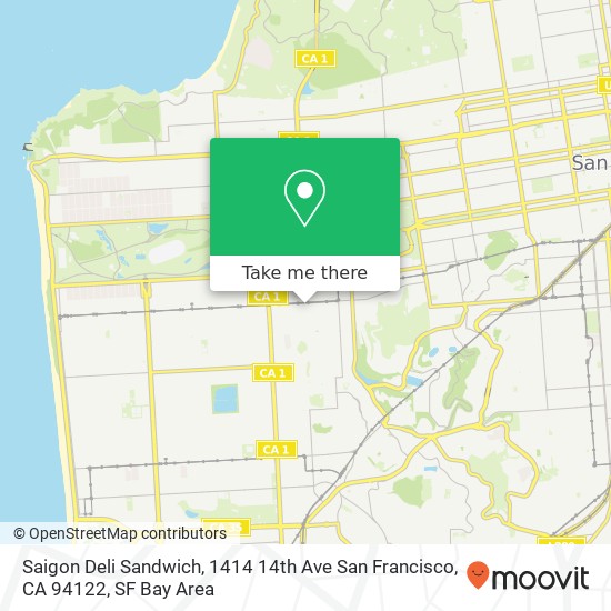 Saigon Deli Sandwich, 1414 14th Ave San Francisco, CA 94122 map