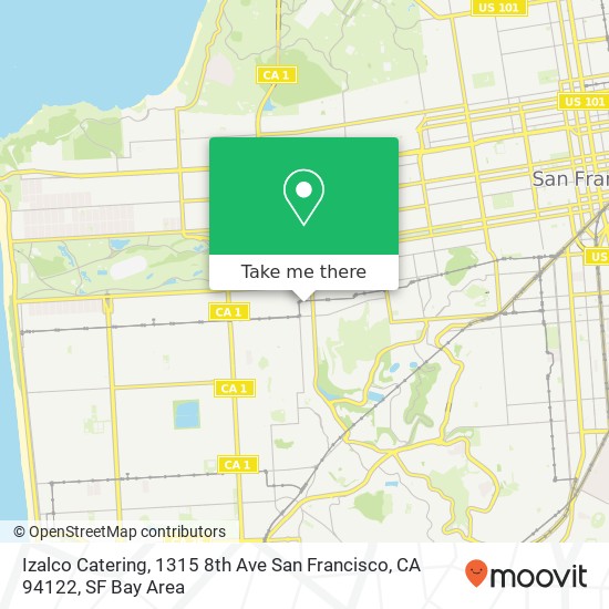 Izalco Catering, 1315 8th Ave San Francisco, CA 94122 map