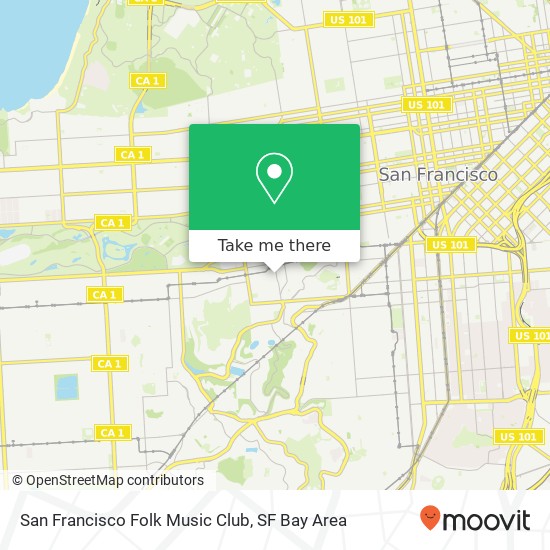 San Francisco Folk Music Club map