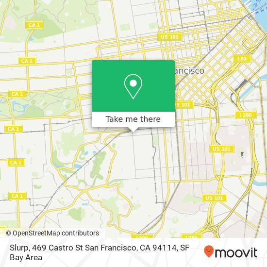 Mapa de Slurp, 469 Castro St San Francisco, CA 94114