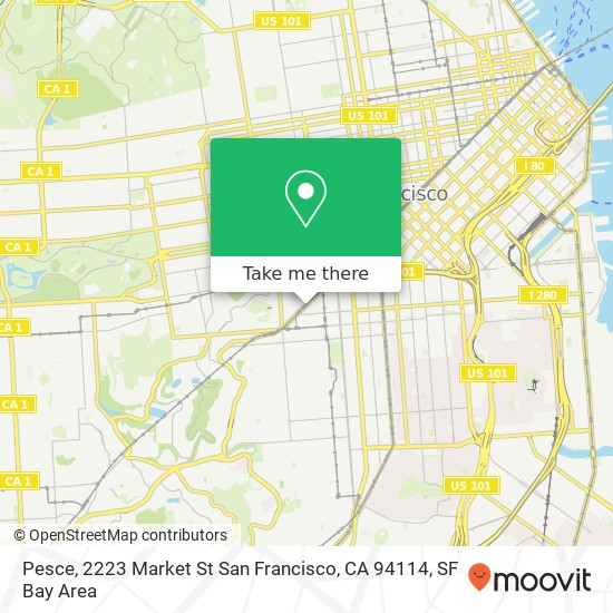 Mapa de Pesce, 2223 Market St San Francisco, CA 94114