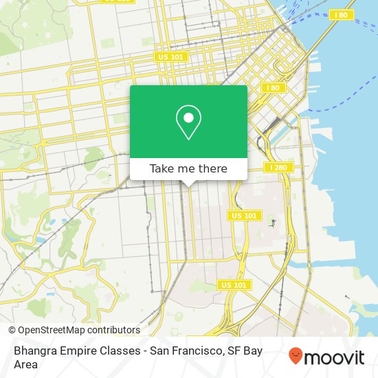 Mapa de Bhangra Empire Classes - San Francisco